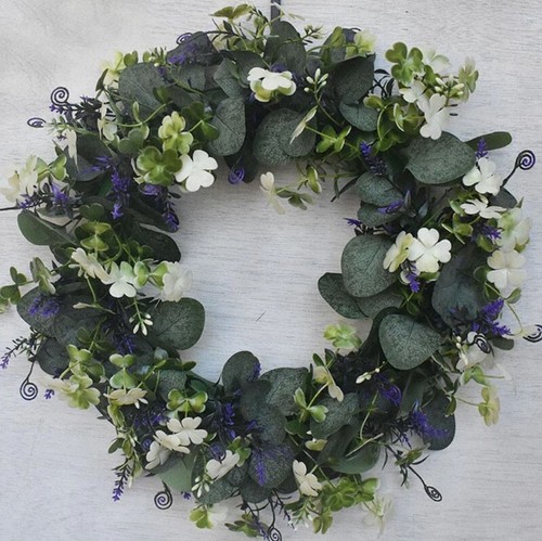 Eucalyptus wreath front door - eucalyptus,