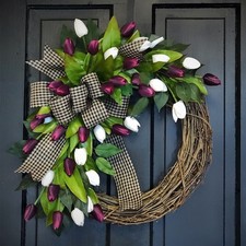 Artificial Tulip Wreath - 16
