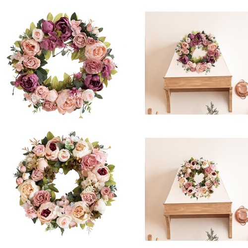 Spring wreath front - wreath, door