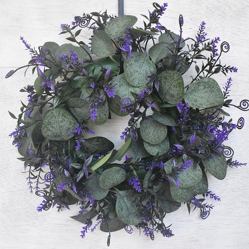Lavender wreaths front door - lavender,