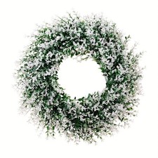 Spring Wreath Artificial White